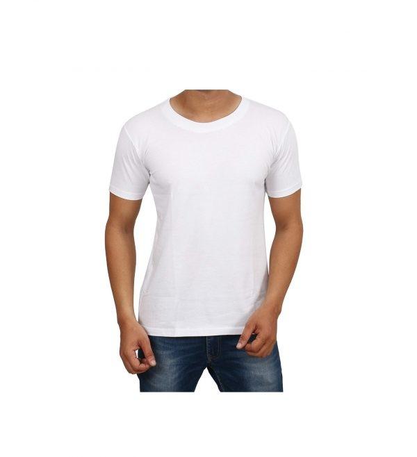 Round Neck White T-shirts 100% Cotton