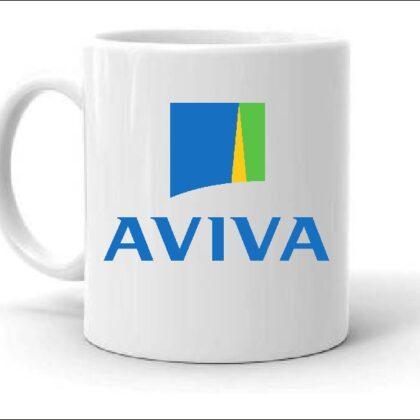 Ceramic Coffee Mug Printed Design Aviva Life Insurance